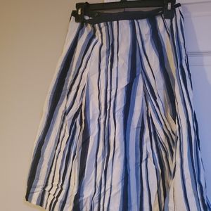 Blue and white ankle length dress